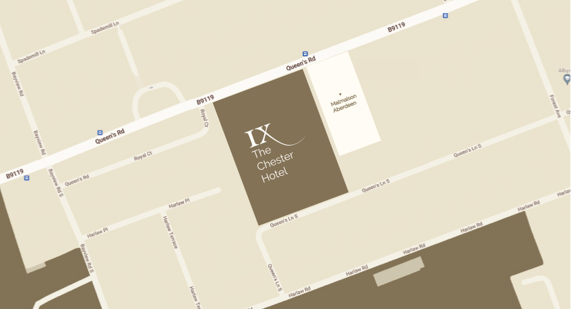 A map of where to find the Chester Hotel, home of the Signature Food Festival